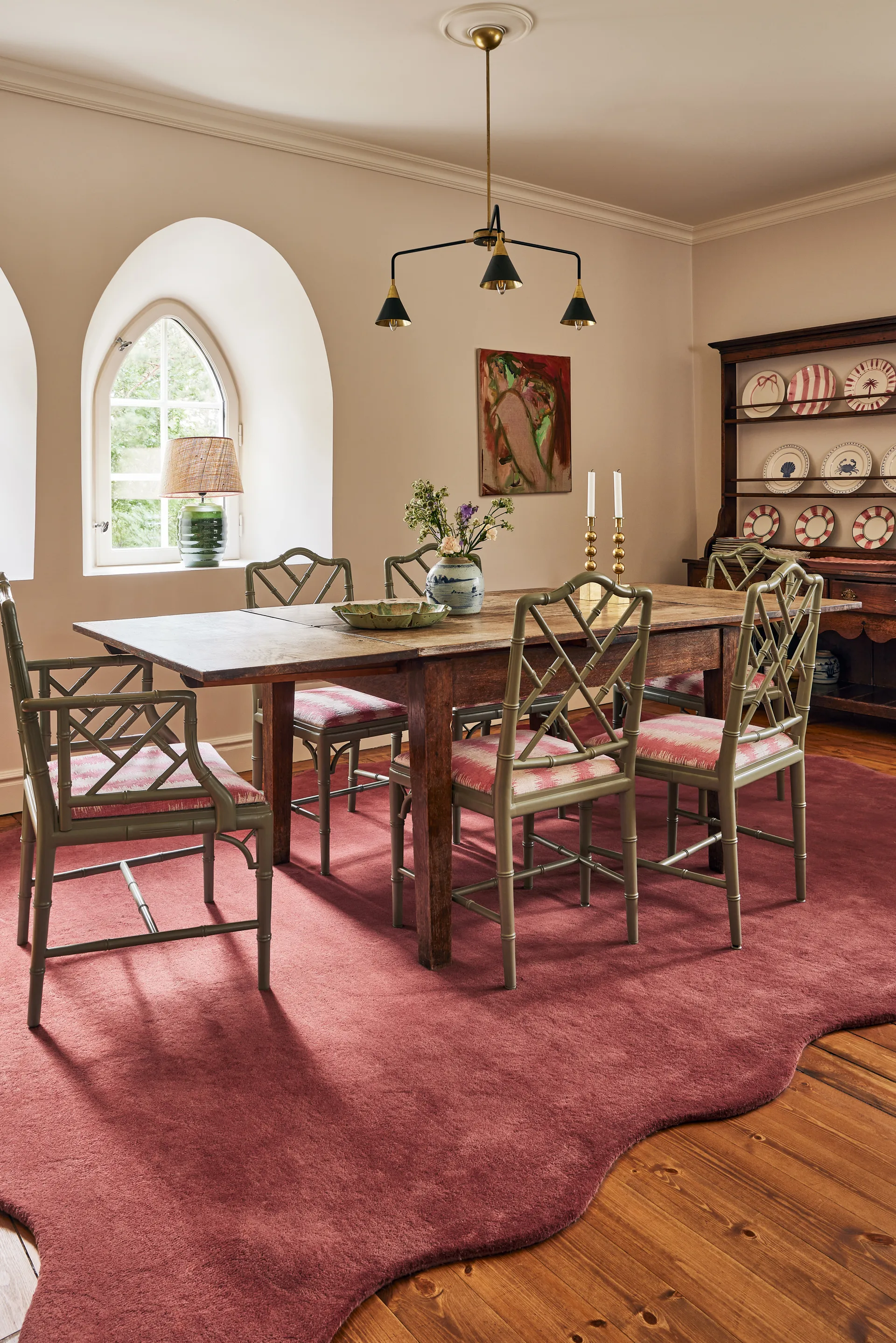 Scallop 羊毛 地毯 180x270 cm, Rosewood 红色 Layered