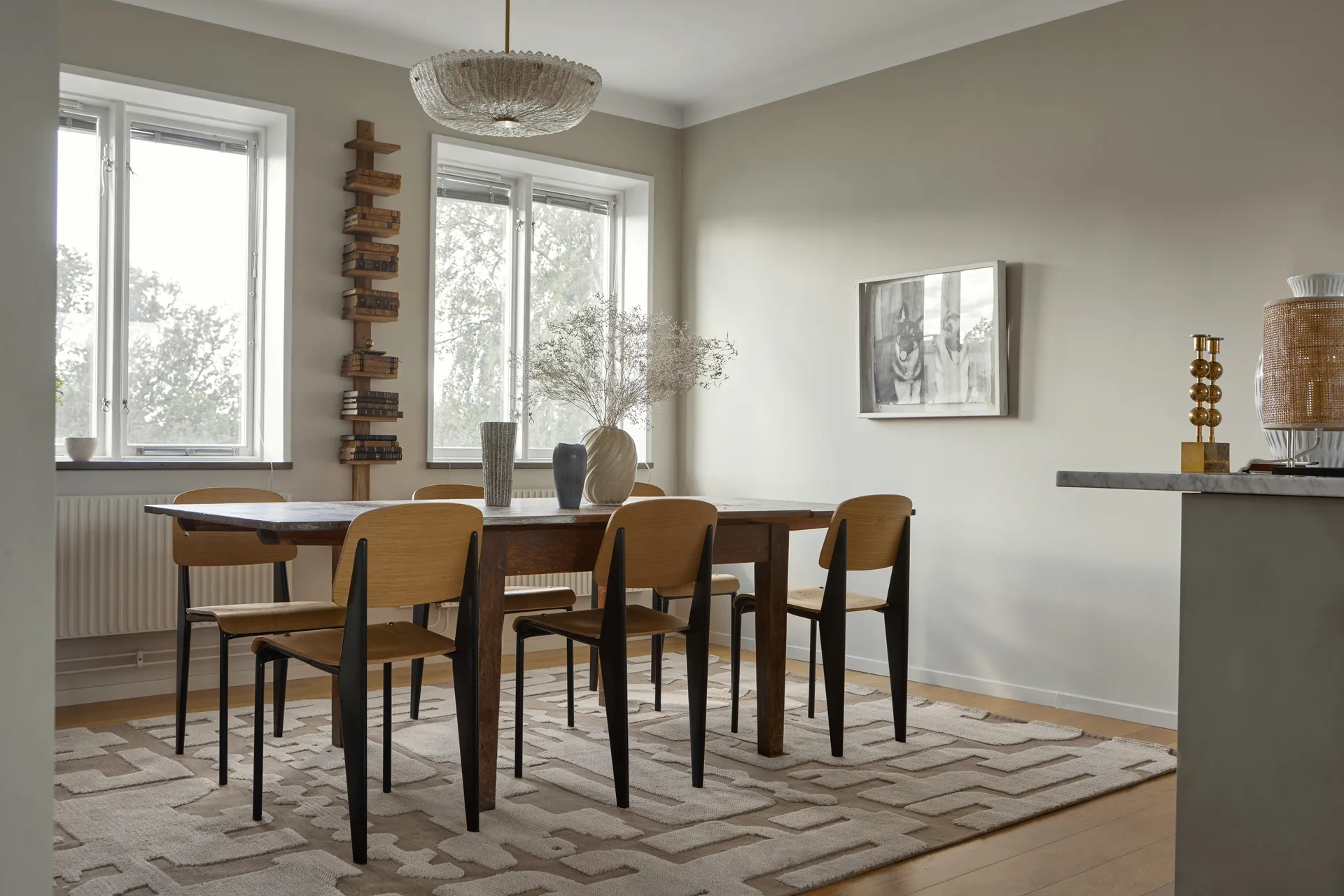 Stig Lindberg Gunnel 羊毛 地毯, 坚果 褐色. 180x270 cm Layered