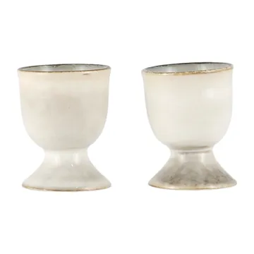 Amera 蛋杯 6.5cm - 白色 沙色 - Lene Bjerre