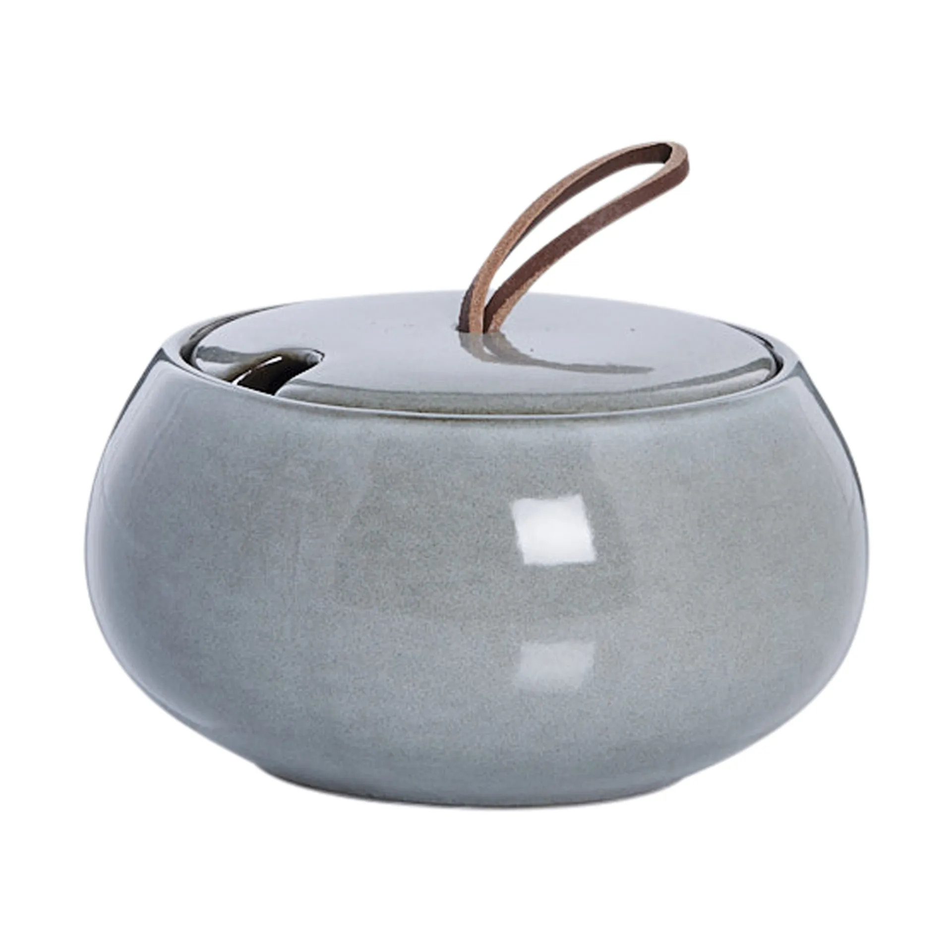 Amera sugar bowl with lid Ø13 cm, 灰色 Lene Bjerre