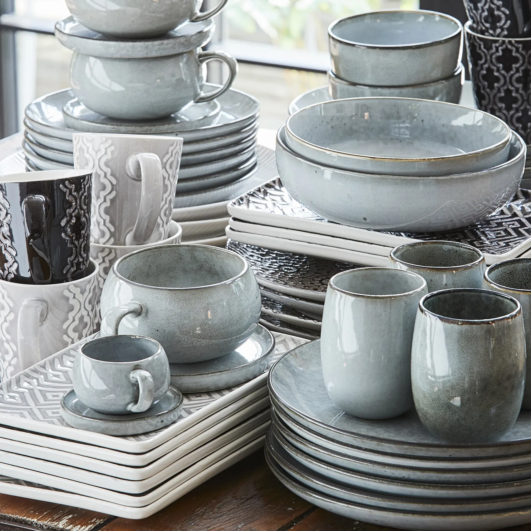 Amera 马克杯 with handle, 灰色 Lene Bjerre