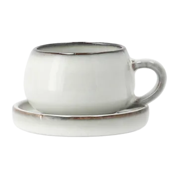 Amera意式浓缩咖啡杯带杯碟 - 白色沙滩 - Lene Bjerre