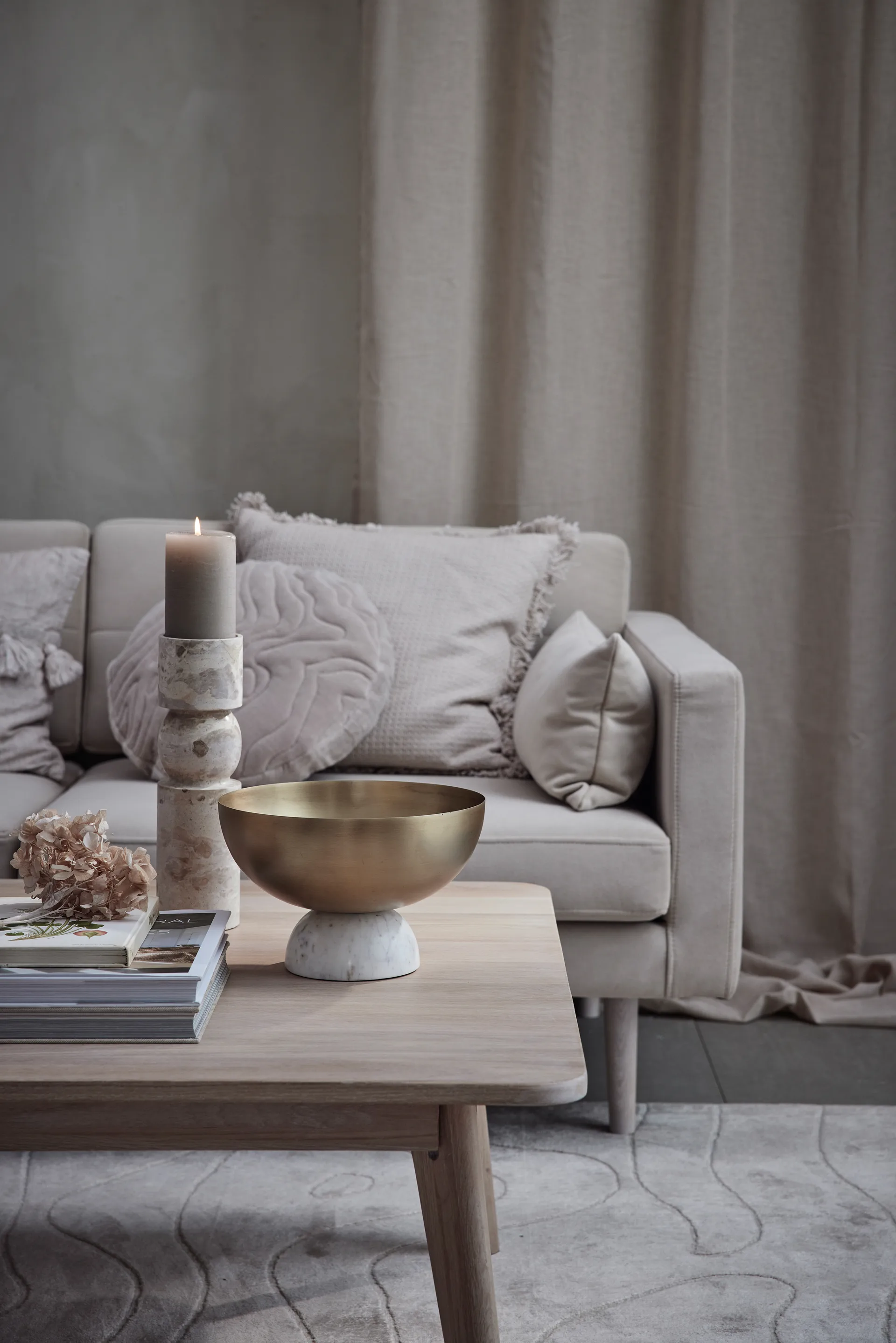 Ellia 烛台 30 cm, Linen Lene Bjerre