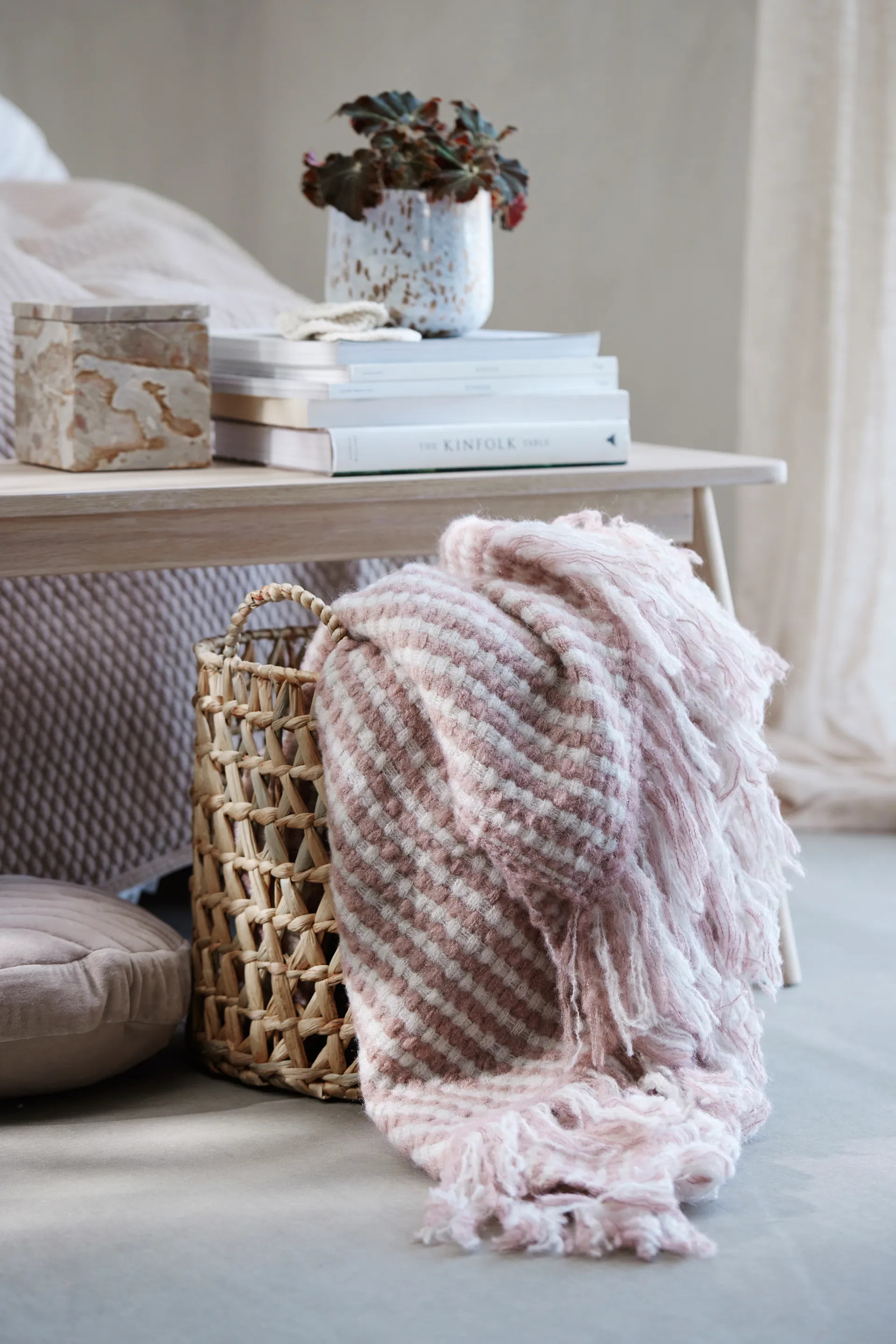 Ellia 储物箱 marble 12x12 cm, Linen Lene Bjerre