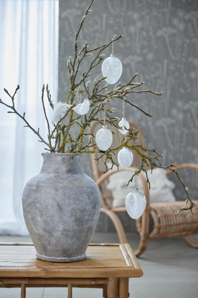 Estoe hanging 复活节装饰 8.8 cm, 透明-白色 Lene Bjerre