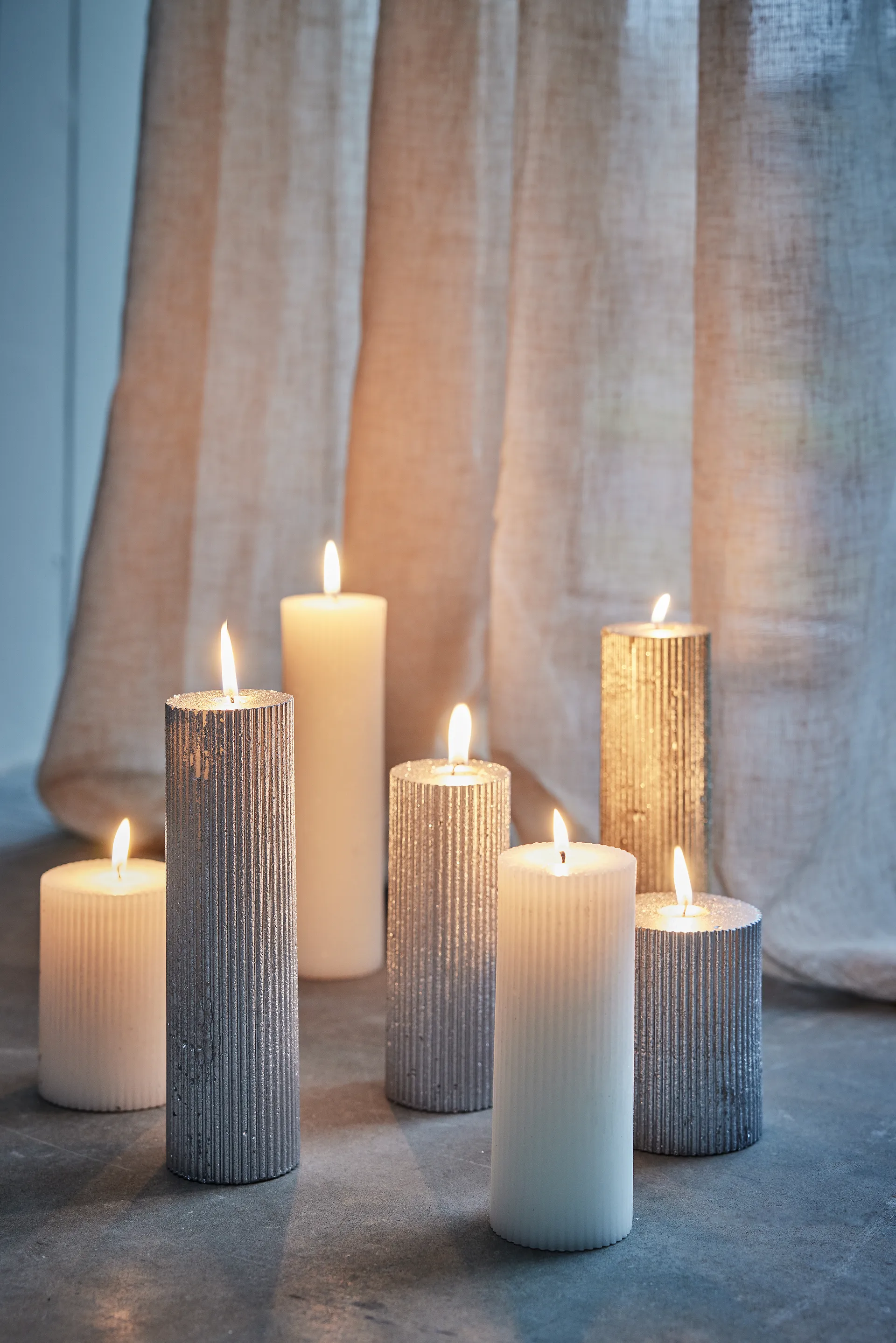 Lissa 蜡烛 Ø6x15 cm, 白色 Lene Bjerre