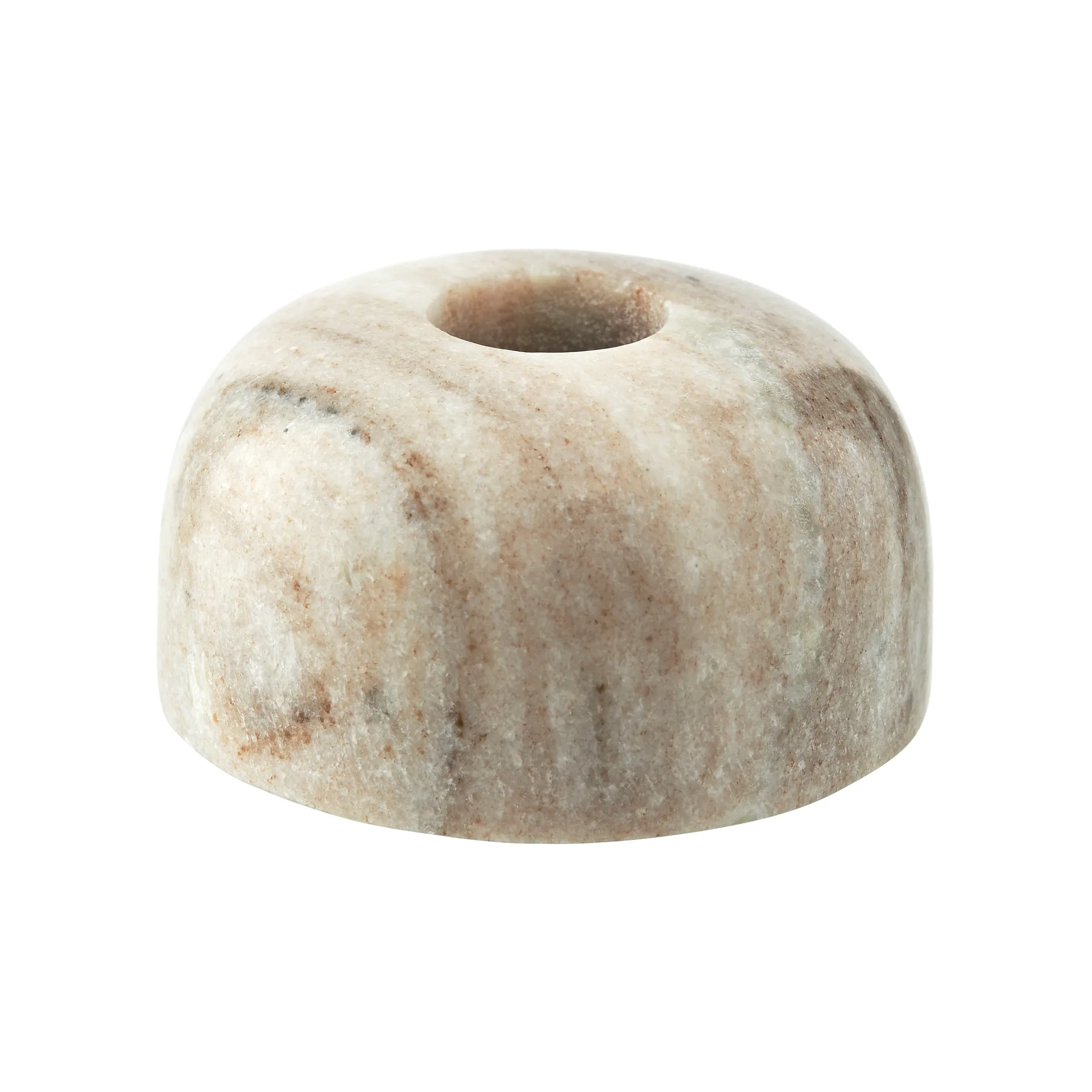 Marmilla candlesticks Ø7.5 cm, 浅棕色 marble Lene Bjerre