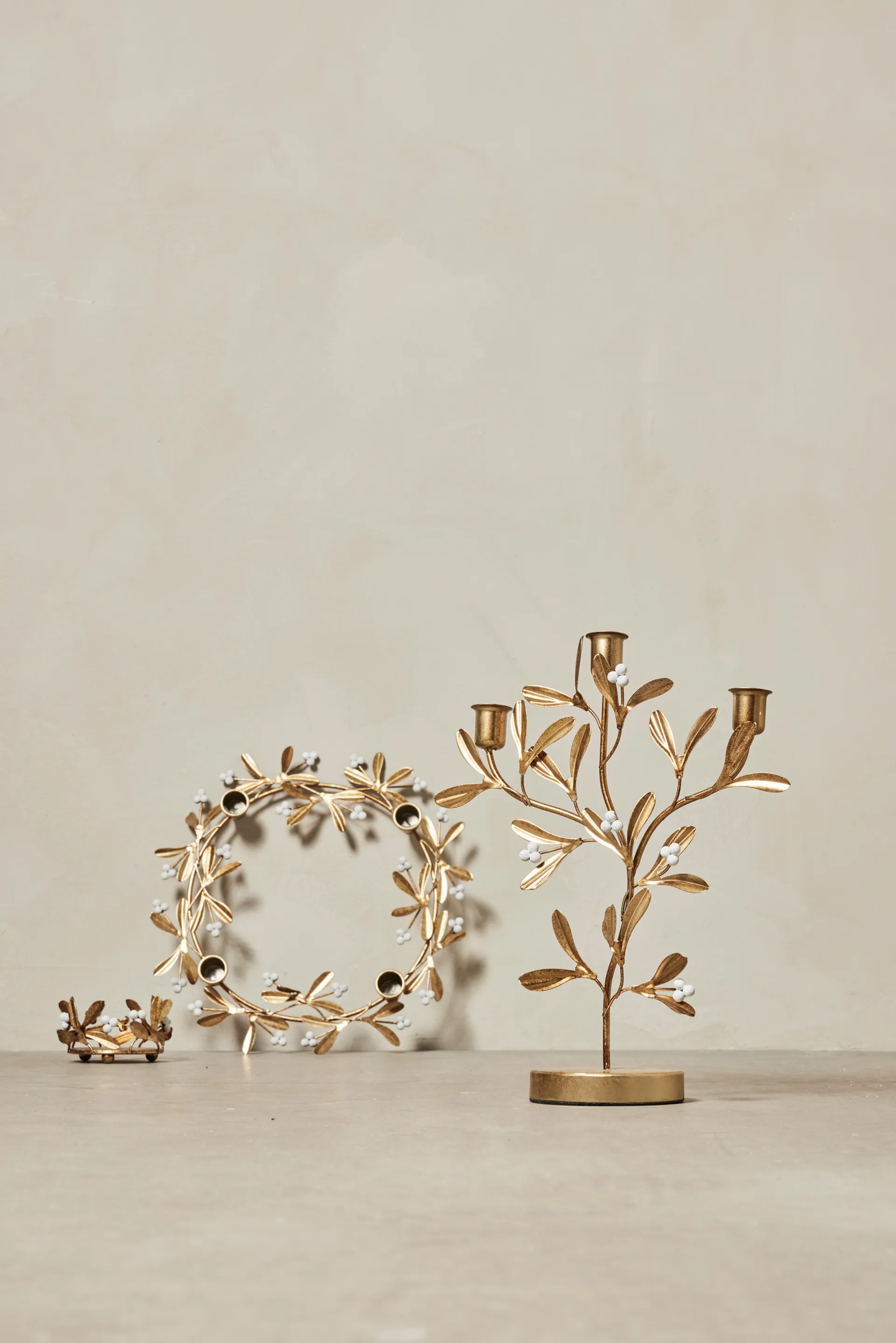 Missia 烛台 34 cm, Light gold Lene Bjerre