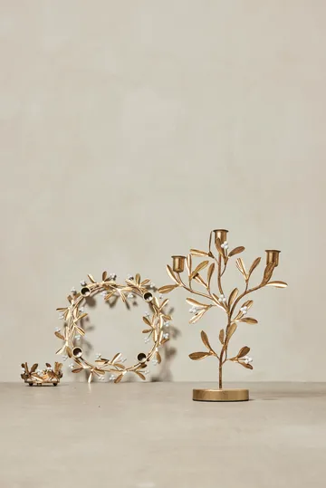 Missia 烛台 34 cm - Light gold - Lene Bjerre