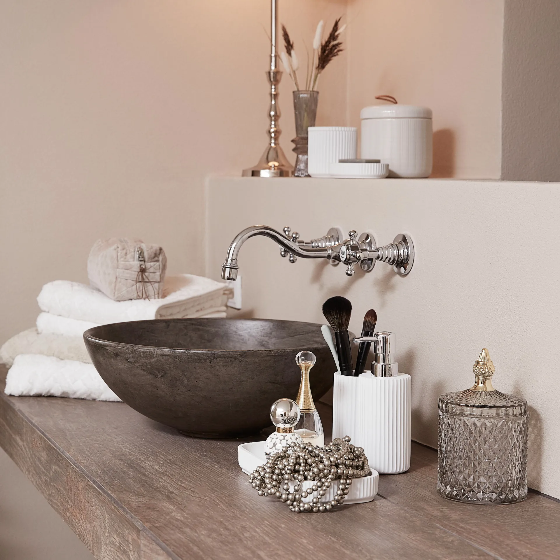 Miya 带盖储物罐 Ø10.5 cm, Light 灰色 Lene Bjerre