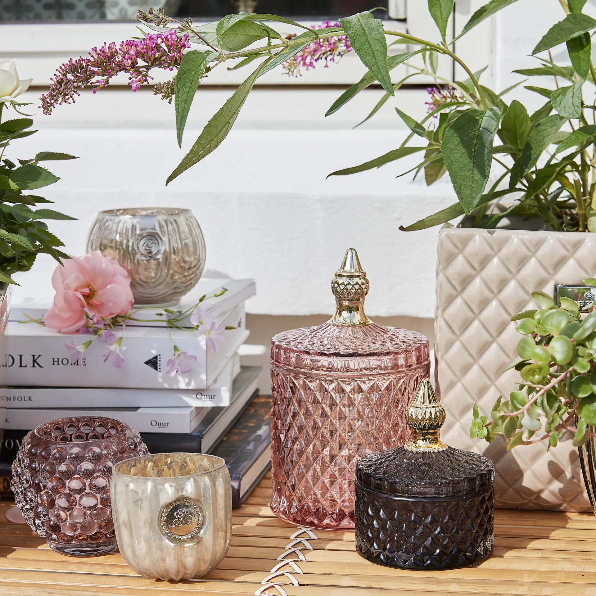 Miya 带盖储物罐 Ø10.5 cm, Misty 玫瑰色 Lene Bjerre