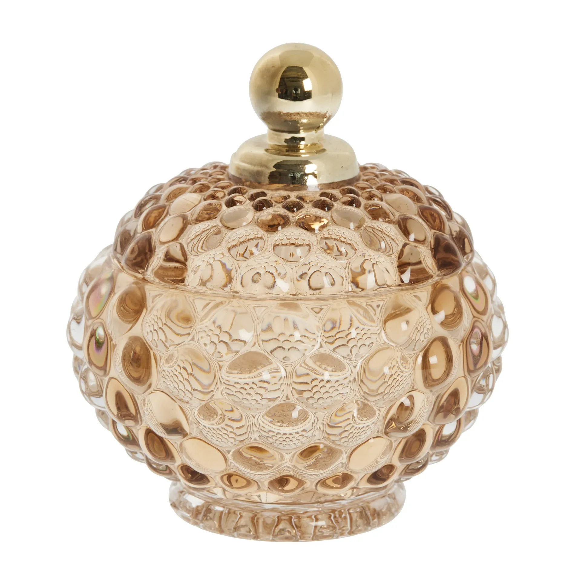 Miya storage jar with lid Ø10 cm, Golden 棕色 Lene Bjerre