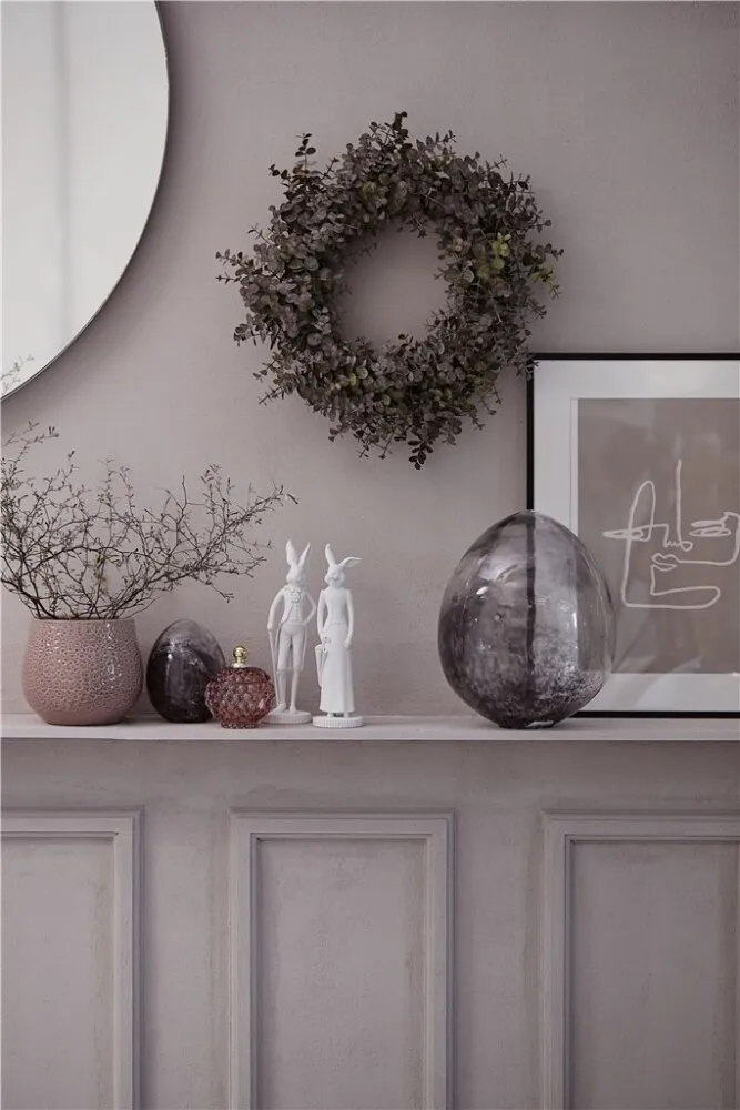 Murina decorative egg 15 cm, 透明-黑色 Lene Bjerre