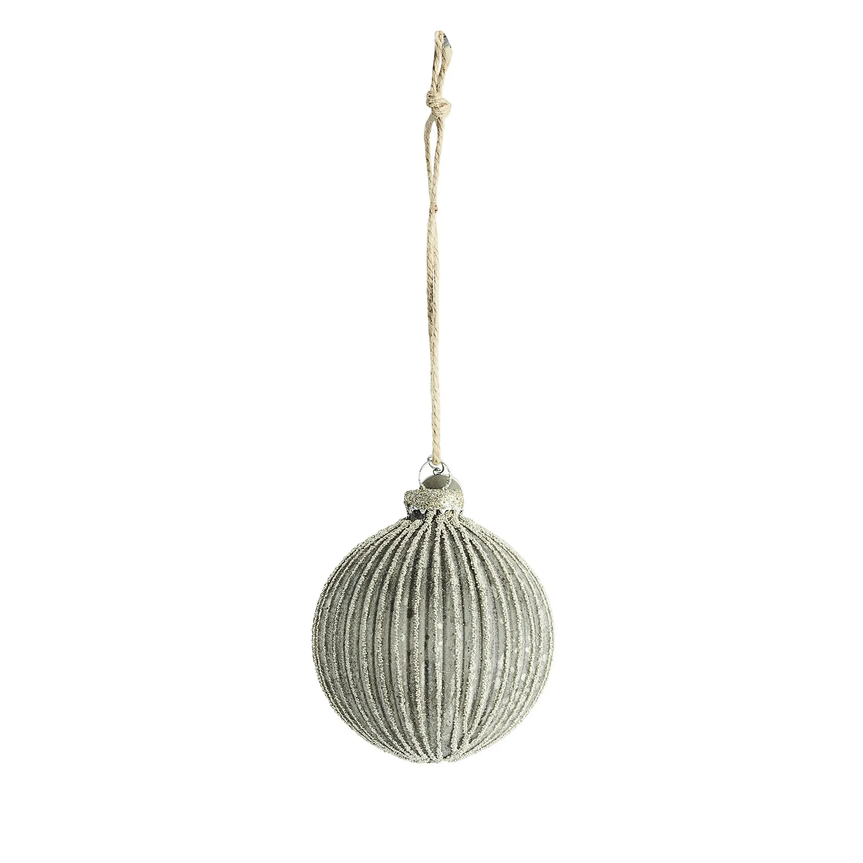 Norille Christmas bauble  Ø8 cm, dark 灰色-银色 Lene Bjerre