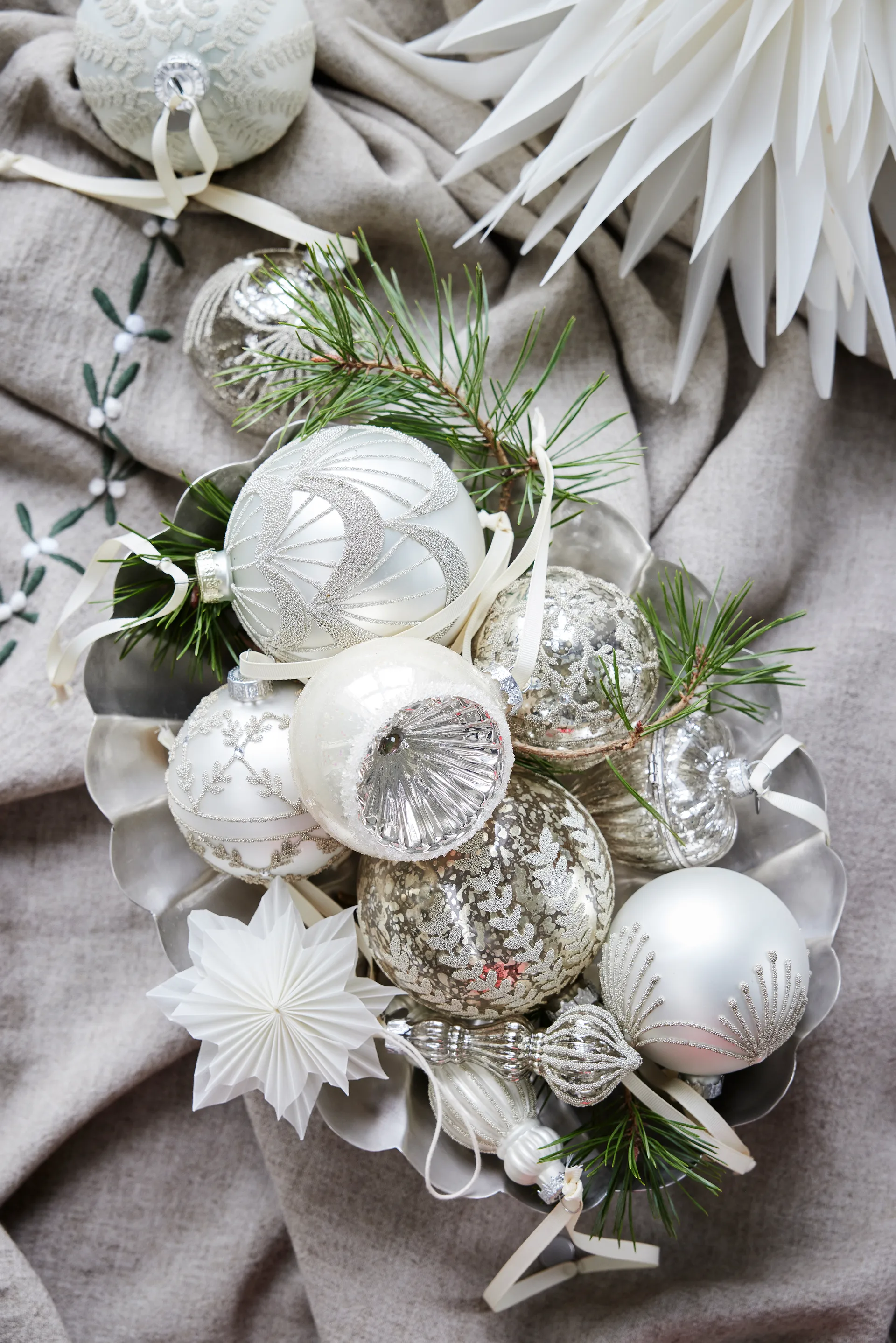 Palisa star 装饰 吊灯 10 cm, 米白色 Lene Bjerre