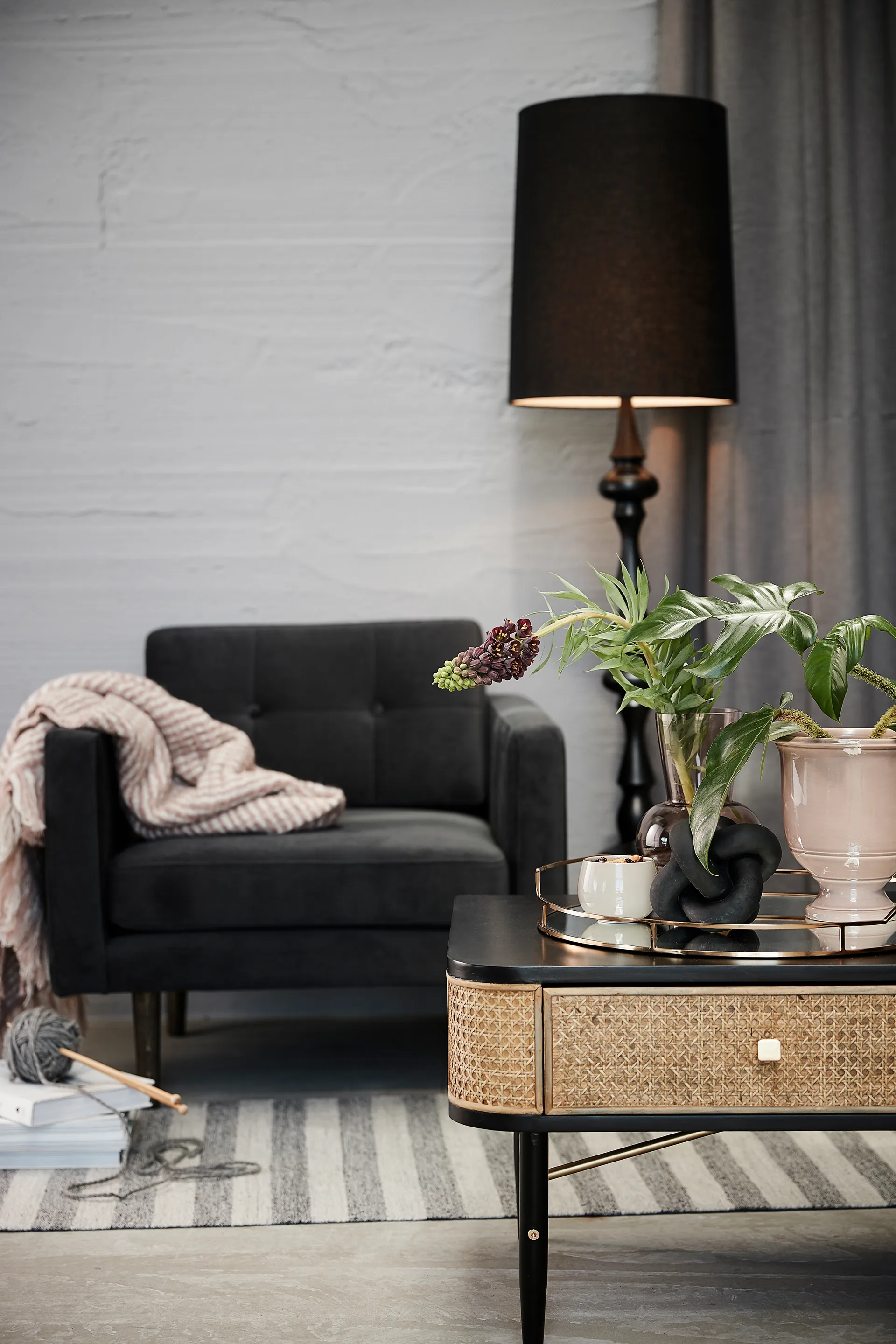 Serafina decorative knot 13 cm, 黑色 Lene Bjerre