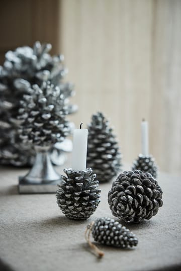 Serafina pinecone 装饰 hanging 8.2 cm - Antique 银色 - Lene Bjerre