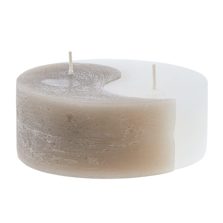 YingYang block candle Ø13 cm - 银色 灰色-白色 - Lene Bjerre