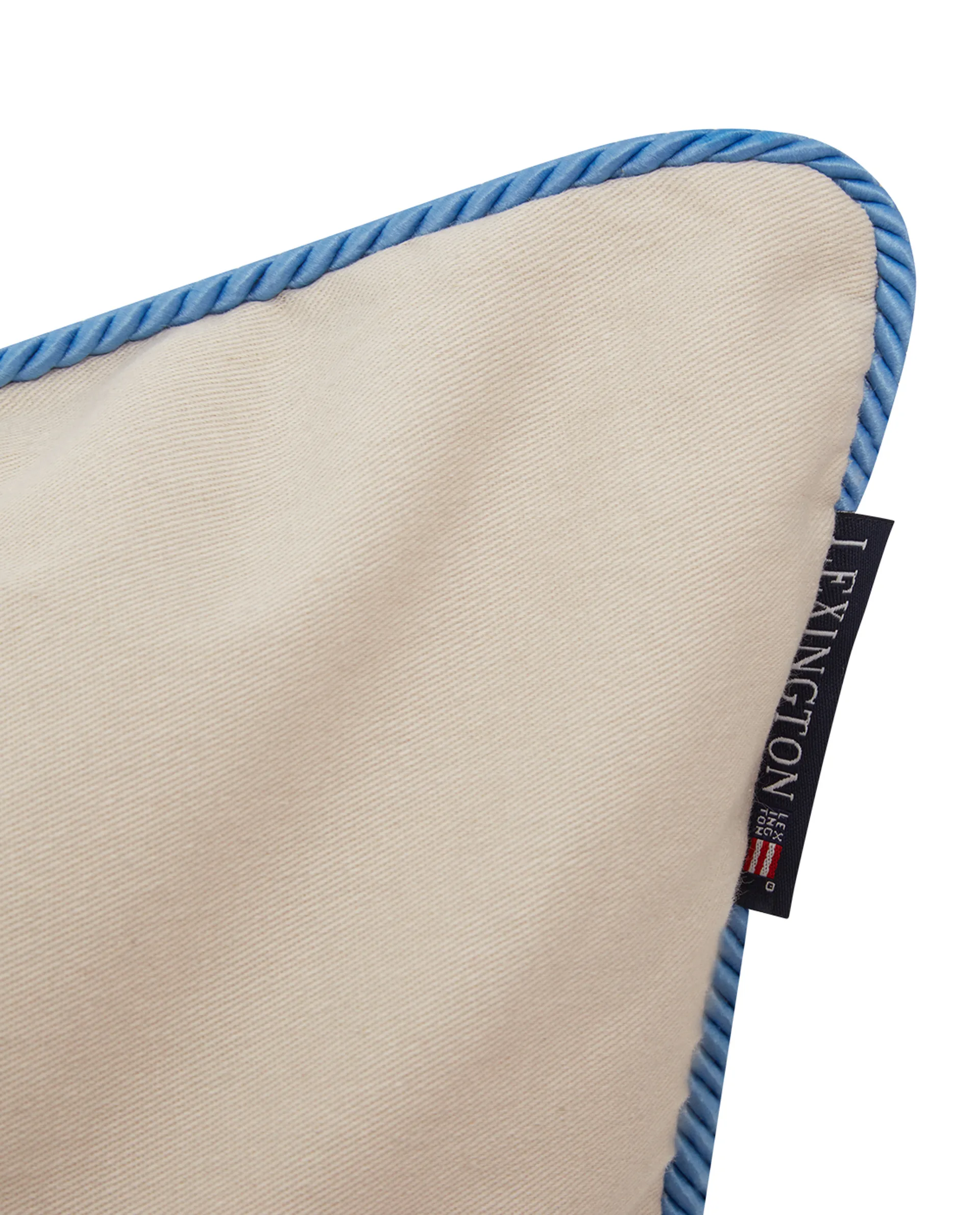 Beach Club Embroidered 枕头套 50x50 cm, Beige-blue Lexington