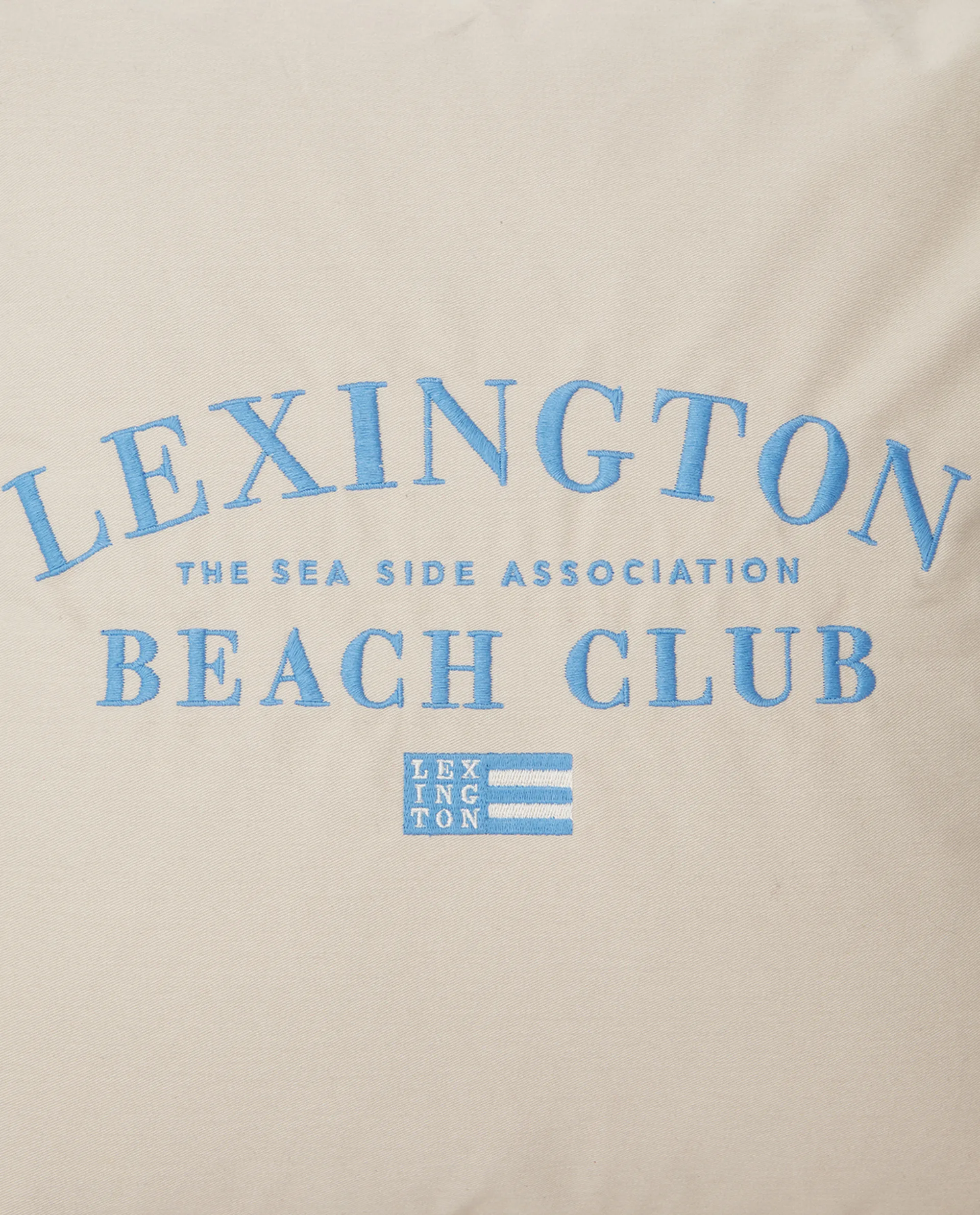 Beach Club Embroidered 枕头套 50x50 cm, Beige-blue Lexington