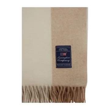 Block Striped Recycled 羊毛毯子 130x170 cm - 燕麦色-白色 - Lexington