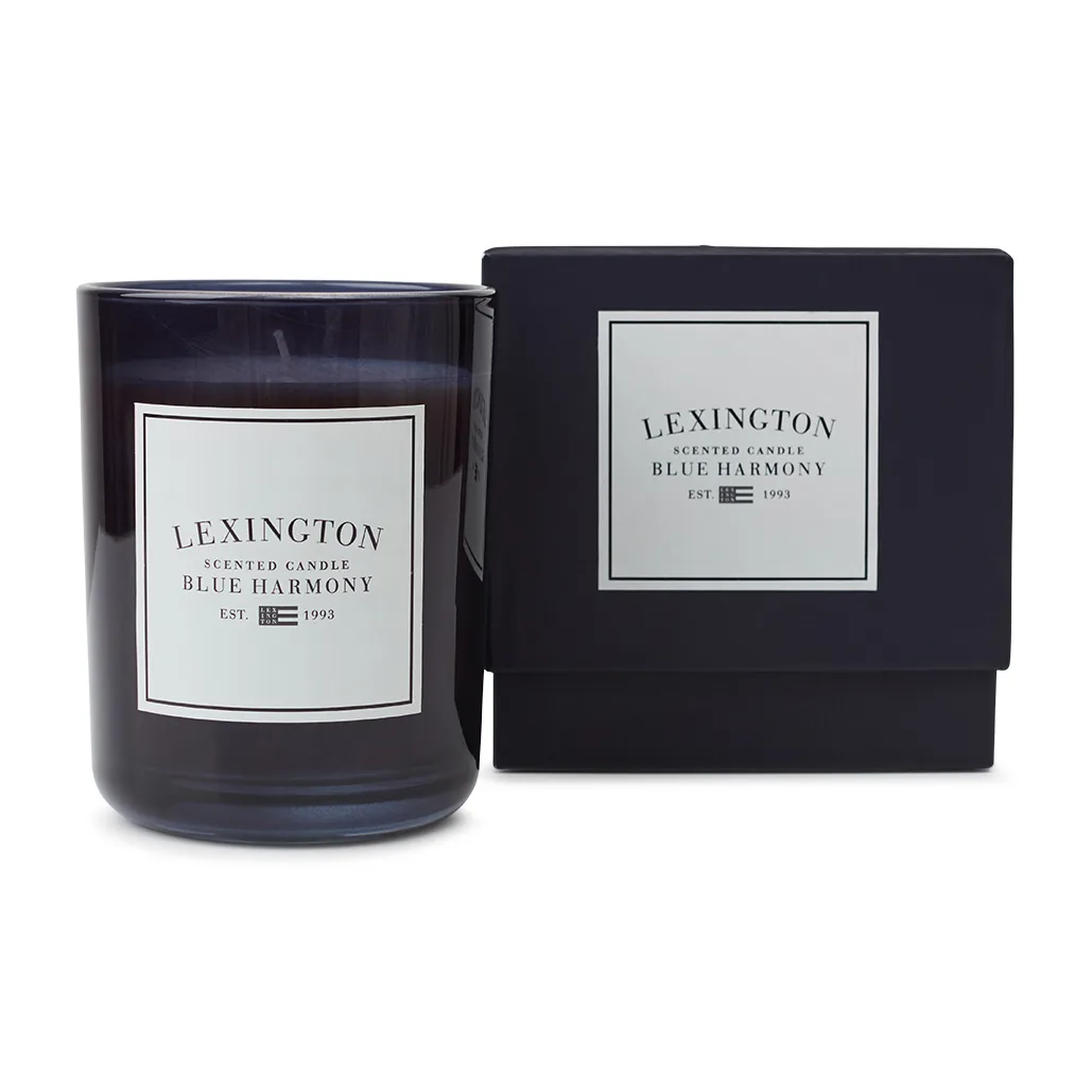 Blue Harmony scented candle 60 hours, Dark 蓝色 Lexington