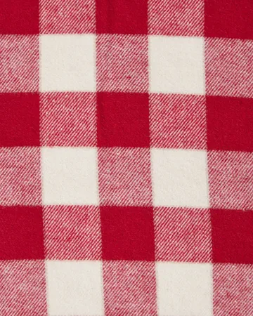Checked Cotton Flannel 枕头套 50x60 cm - 红色-浅米色 - Lexington