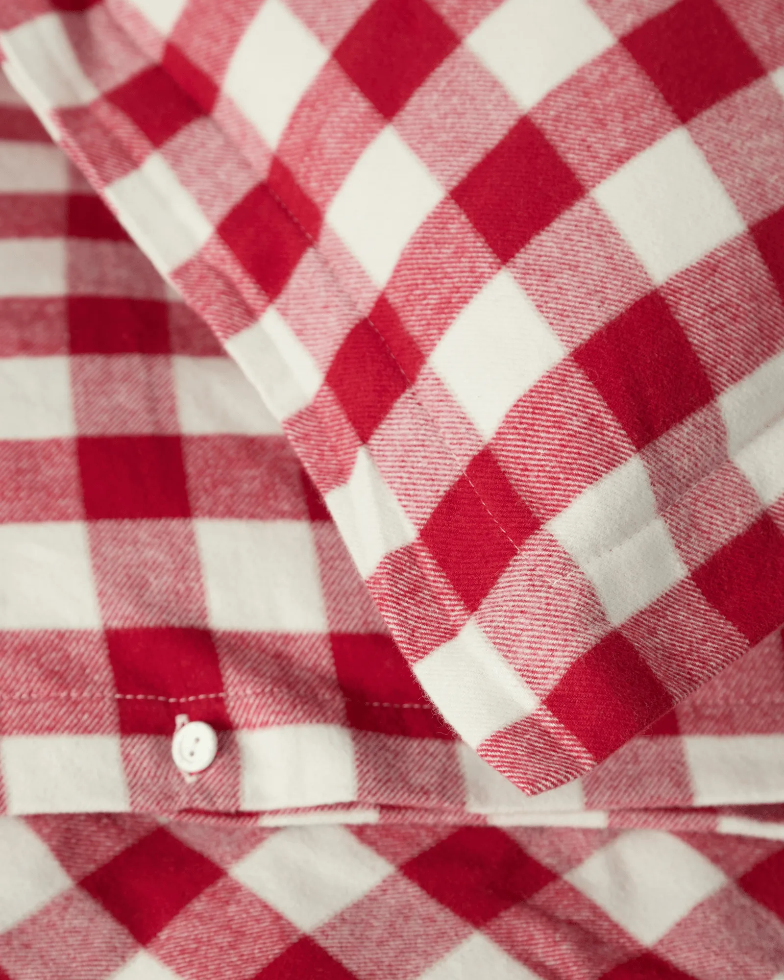Checked cotton flannel 床上用品套装, 红色-浅米色，50x60cm/150x210cm Lexington