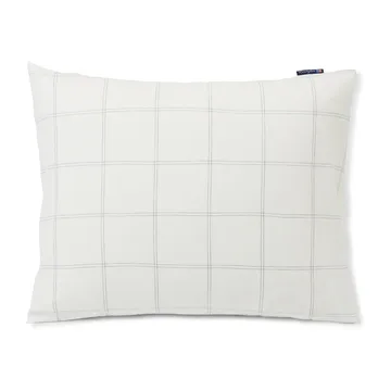 Checked 枕头套 cotton-lyocell 50x90 cm - Off 白色-dark 蓝色 - Lexington