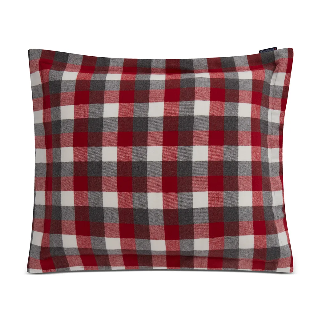 Checked Flannel 枕头套 50x60 cm, 红色-深灰色 Lexington