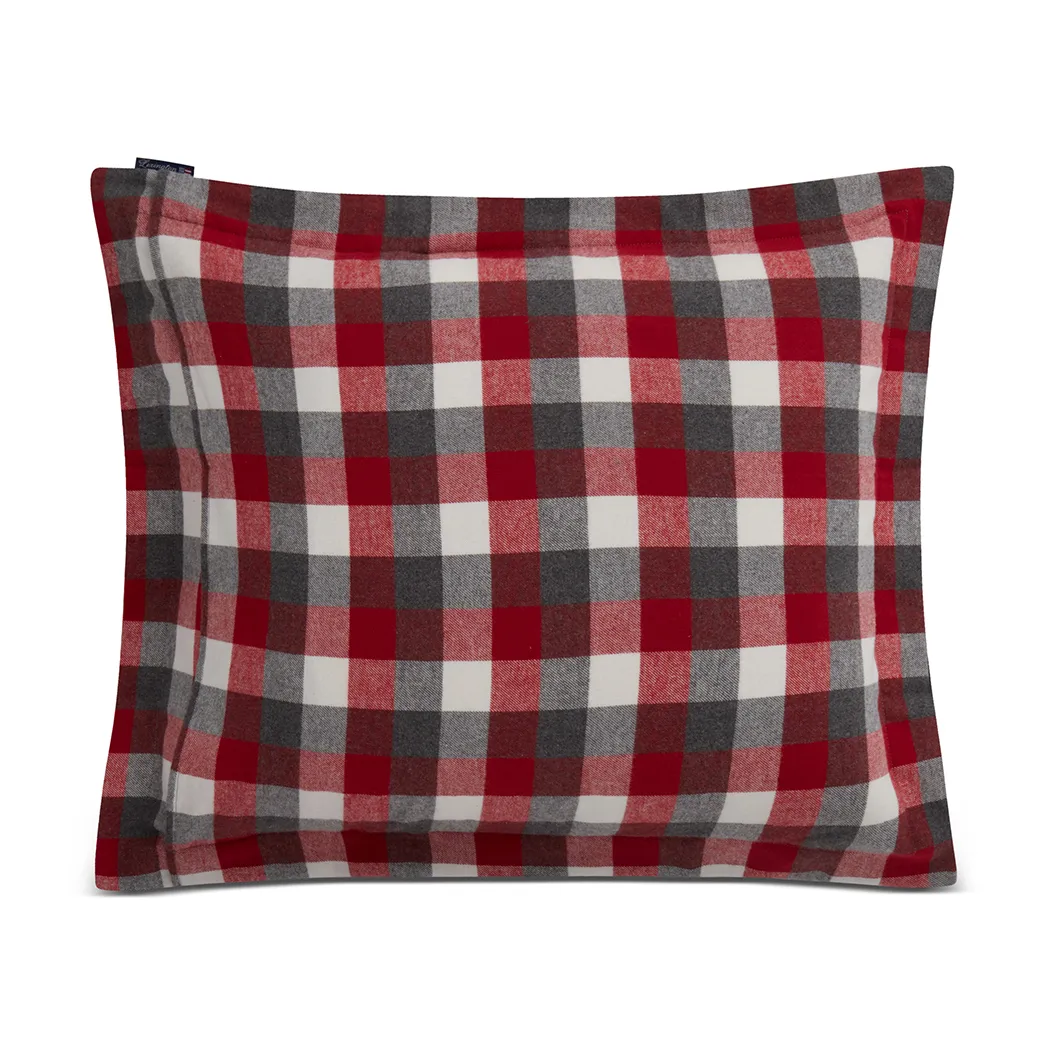 Checked Flannel 枕头套 50x60 cm, 红色-深灰色 Lexington