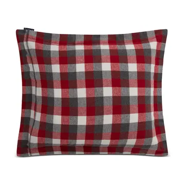 Checked Flannel 枕头套 50x60 cm - 红色-深灰色 - Lexington