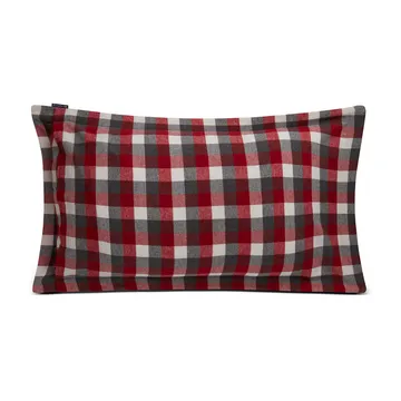 Checked Flannel 枕头套 50x90 cm - 红色-深灰色 - Lexington