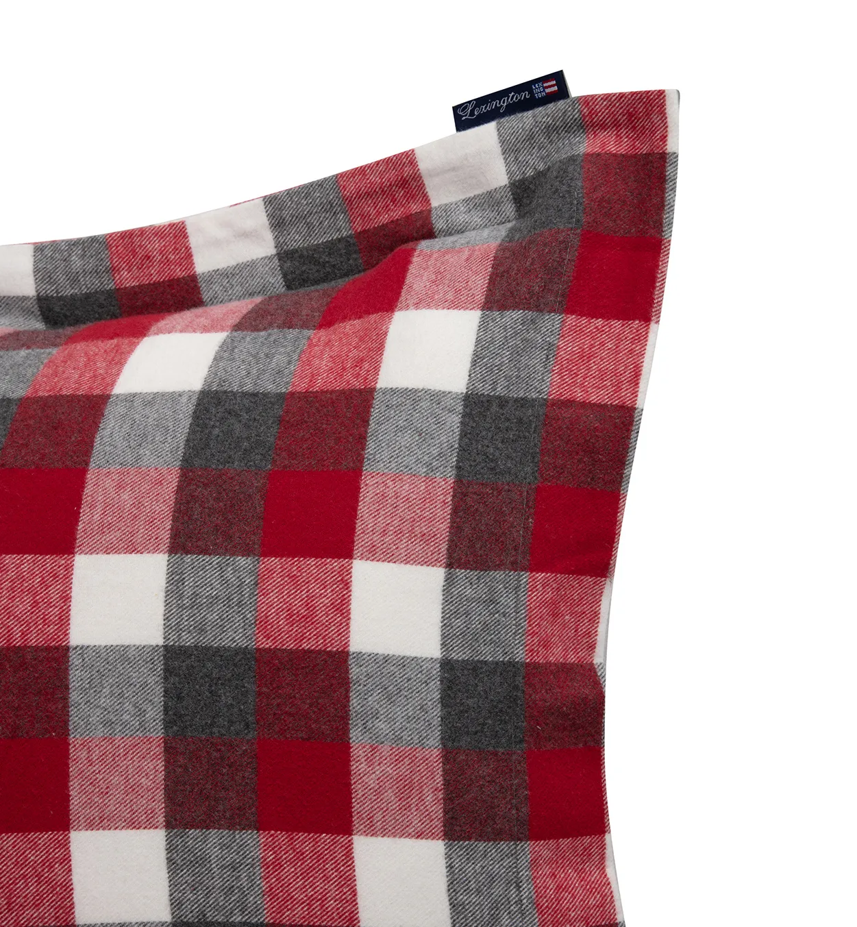 Checked Flannel 枕头套 50x90 cm, 红色-深灰色 Lexington