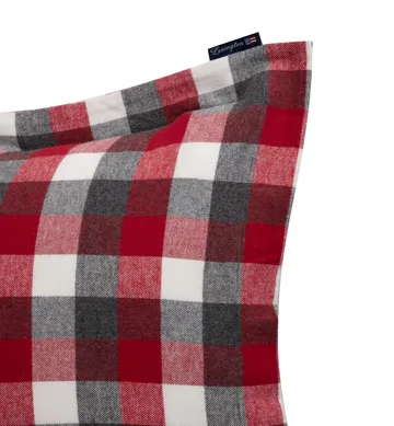 Checked Flannel 枕头套 50x90 cm - 红色-深灰色 - Lexington