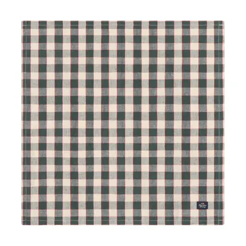 Checked Linen/Cotton 纺织品 餐巾纸 50x50 cm - 绿色-浅米色-红色 - Lexington