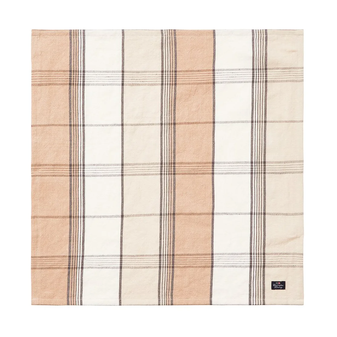 Checked Linen/Cotton 纺织品 餐巾纸 50x50 cm, 米色 Lexington