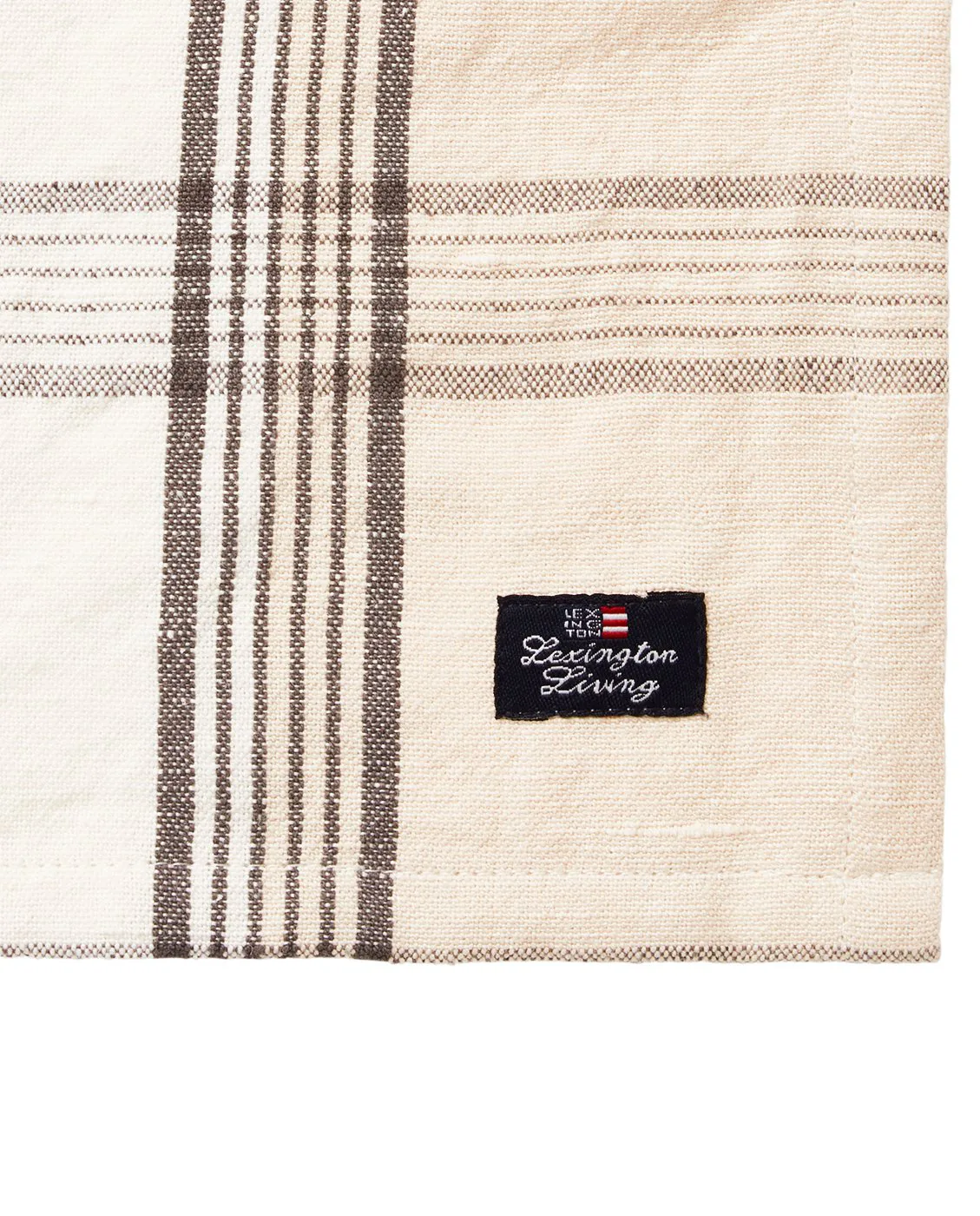 Checked Linen/Cotton 纺织品 餐巾纸 50x50 cm, 米色 Lexington