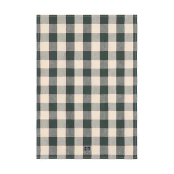 Checked linen/cotton 厨房巾 50x70 cm - 绿色-浅米色-红色 - Lexington