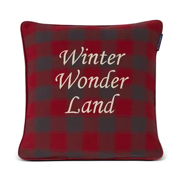 Checked Organic Cotton Canvas 靠枕套 50x50 cm - Winter Wonder Land - Lexington