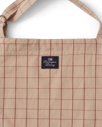 Checked Organic Cotton Oxford 围裙 - 米色-红色 - Lexington