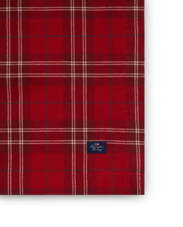 Checked Organic Cotton Oxford 桌布 150x250 cm - 红色-米色-调和绿 - Lexington