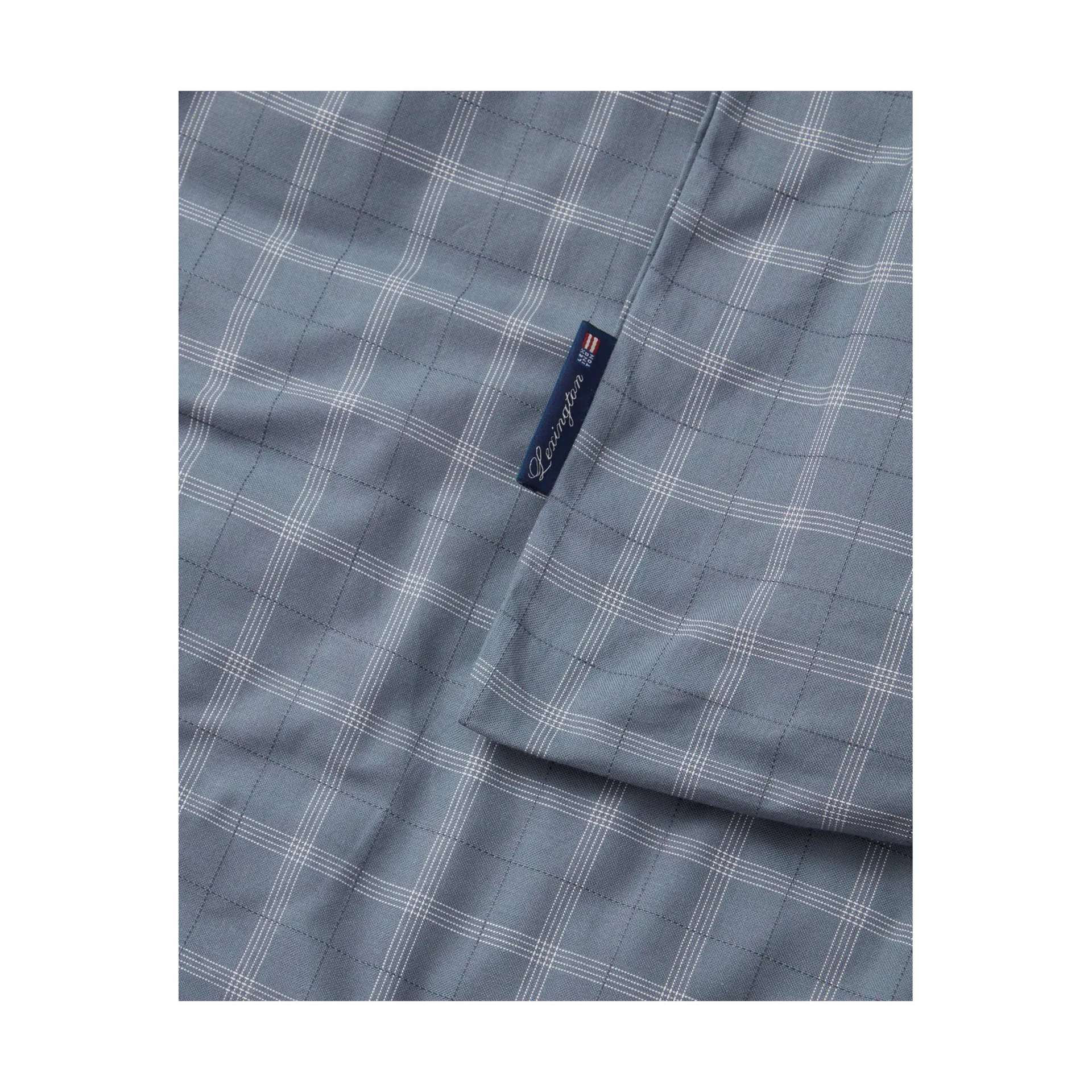 Checked Pinpoint Oxford 被套 150x210 cm, Dove Lexington
