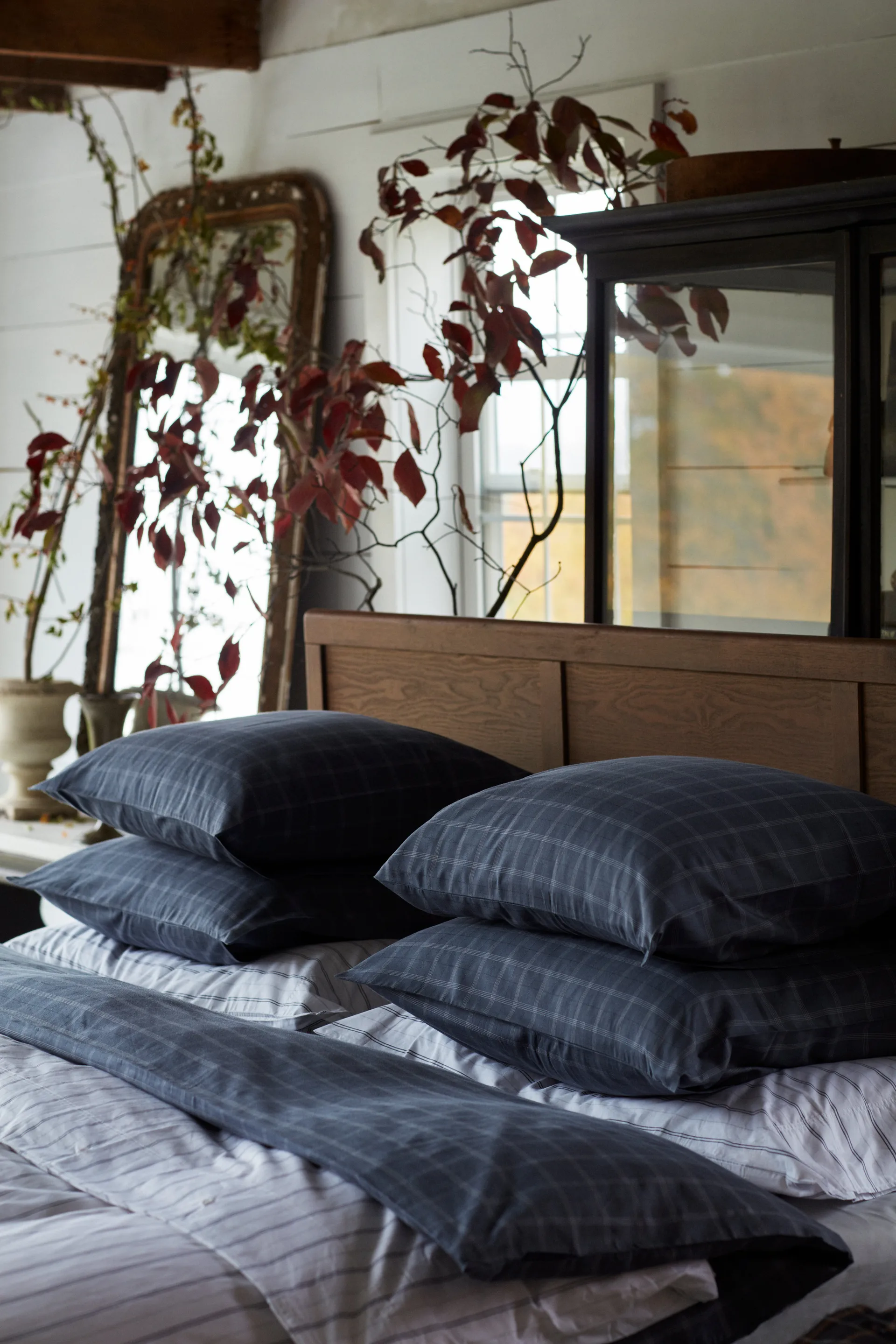 Checked Pinpoint Oxford 被套 150x210 cm, Dove Lexington