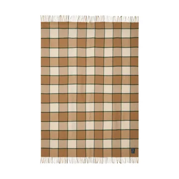 Checked Recycled 羊毛 毯子 130x170 cm - 米色-浅米色-绿色 - Lexington