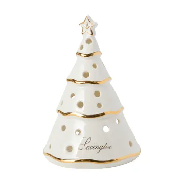 Christmas Tree 烛台 - 白色-金色，16.5cm - Lexington