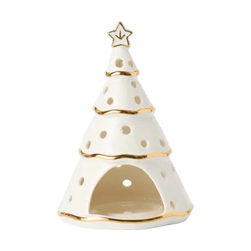 Christmas Tree 烛台 - 白色-金色，16.5cm - Lexington