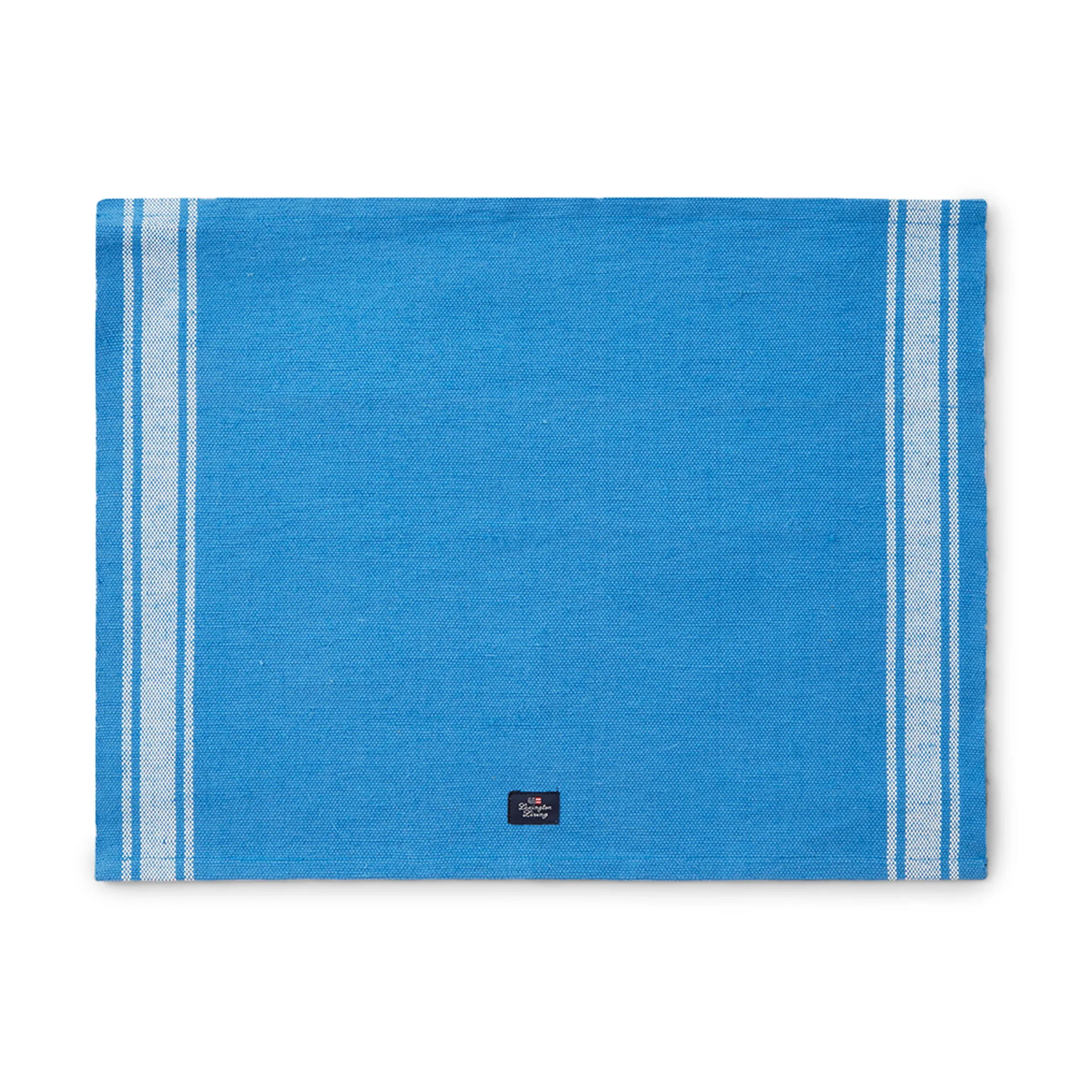 Cotton Jute 餐垫 with Side Stripes 40x50 cm, Blue-white Lexington