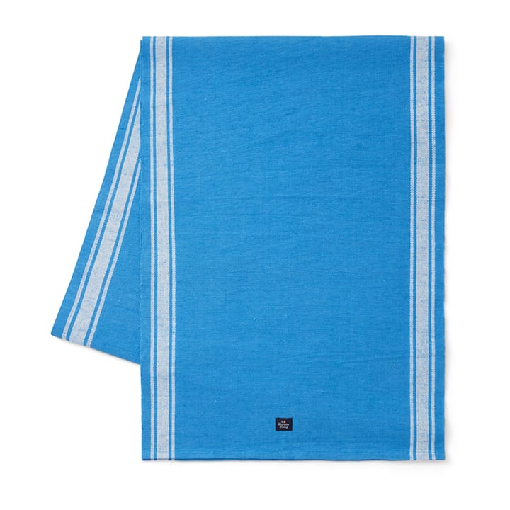 Cotton Jute 桌旗 with Side Stripes 50x250 cm, Blue-white Lexington