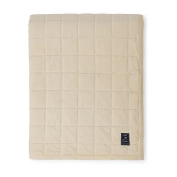 Cotton Velvet quilted 毯子 160x240 cm - 浅米色 - Lexington
